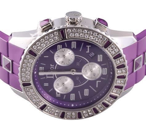 Dior diamond bezel watch